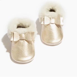 Freshly Picked- Gold Sterling Bow Baby Shoe